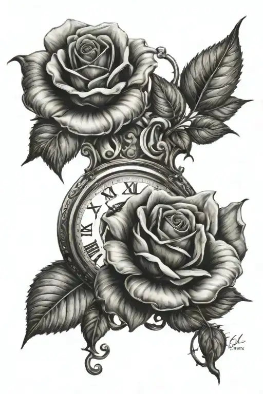 Clocks And Rose Intertwined