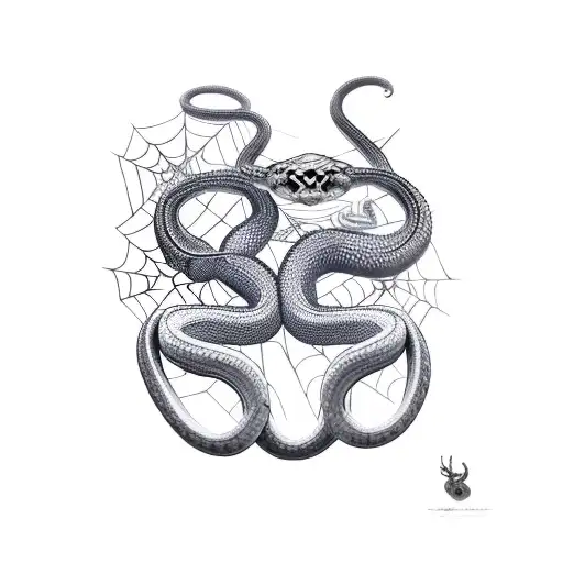 Snake Fighting With Spider