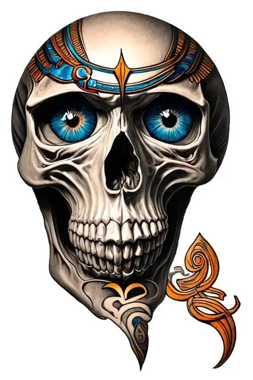Skull With Eye Of Horus
