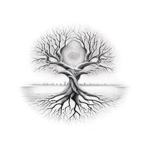 Tree Of Life Half Alive Half Dead