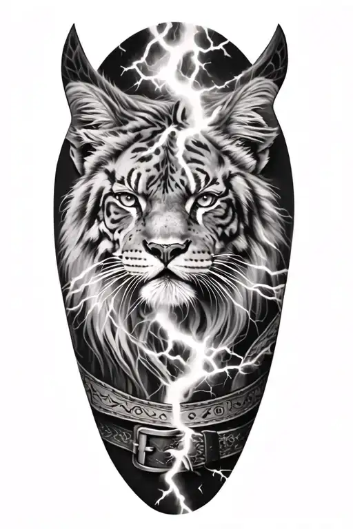 Animal And Lightining Storm And Belt And Nature