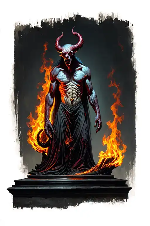 Demon On Fire Podium
