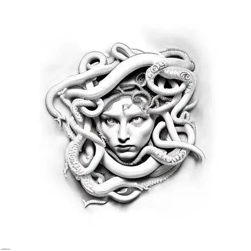Medusa Stripping Flesh From Man