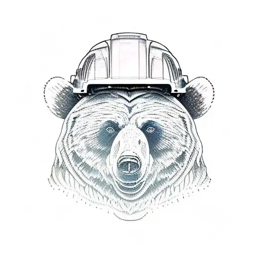 Bear Wearing A Hard Hat