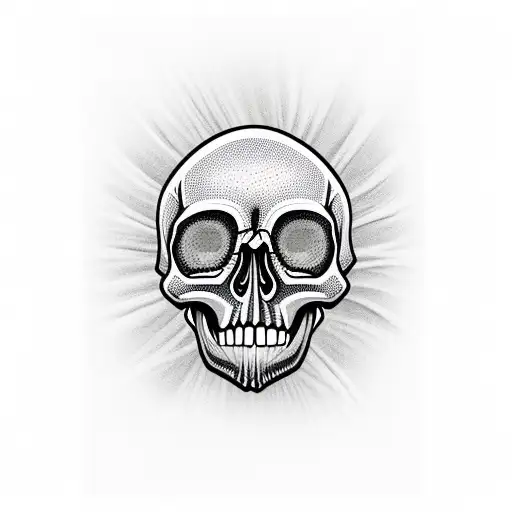 Skull And Women Blowing Smoke