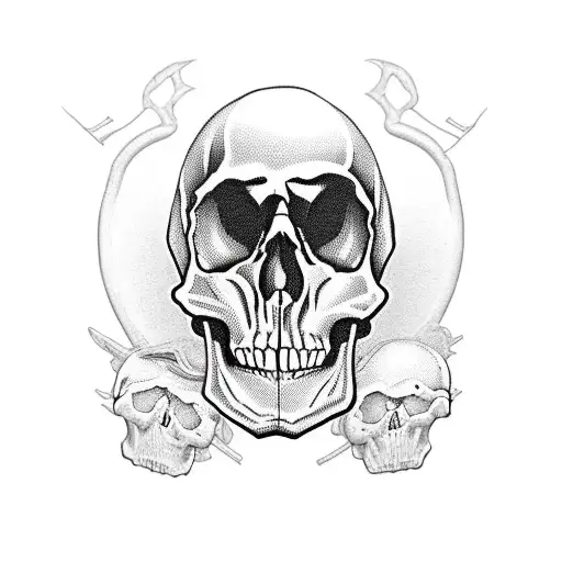 Skull With A Sporty Hoodie