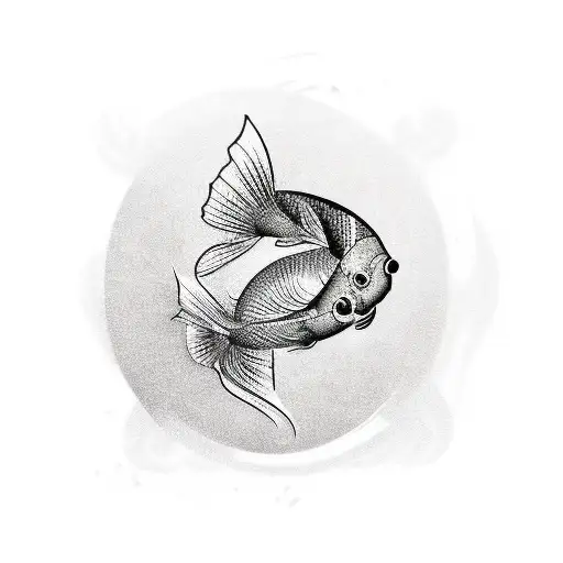 A Realism Style Tattoo Of A Koi Fish Chef Preparing A Traditional Japanese Dish