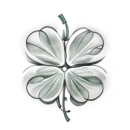 Green Four Leaf Clover