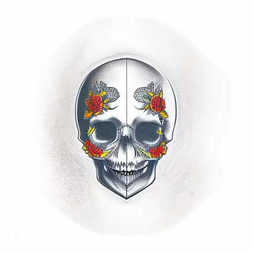 Skull With Woman Face