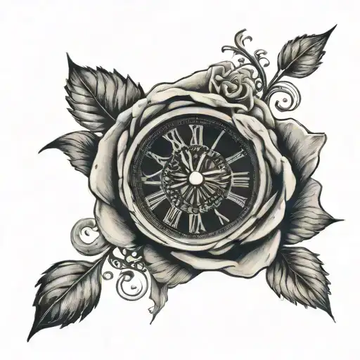 Half Rose Half Clock Face
