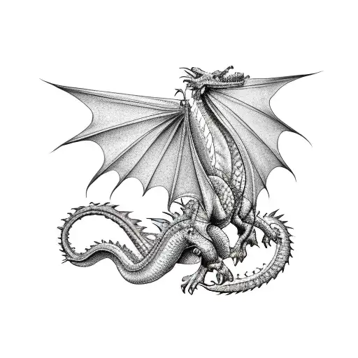 Dragon Coming Out The Ocean