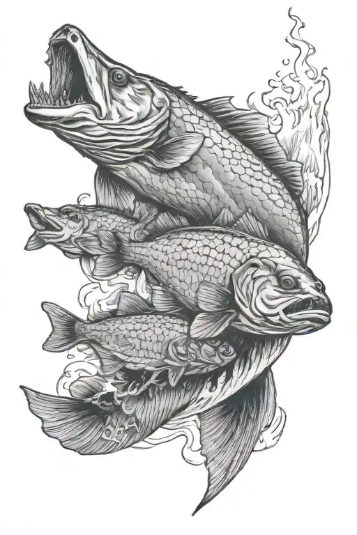 Bass Fish Wolf Superman