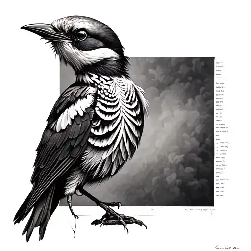 Partly Skeletal Bird