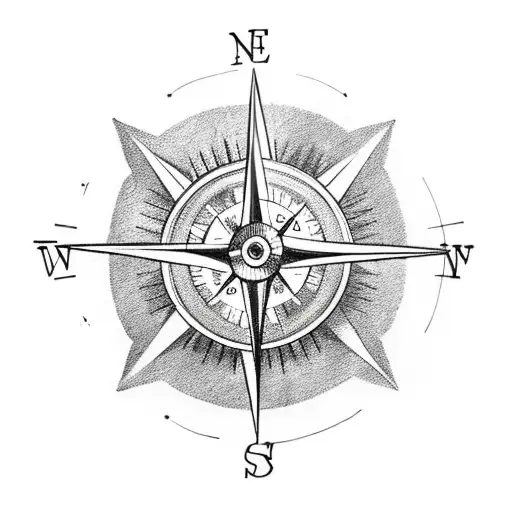 A Sketchy Portrait Of A Gun Holding An Eye As A Compass