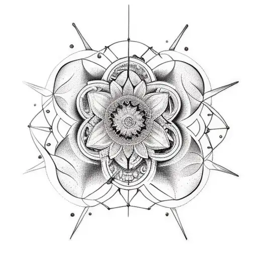 Two Fish Pisces Constellation Lotus Flower Moon