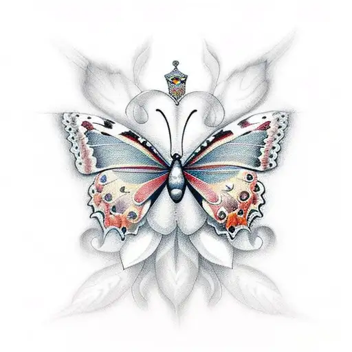 Butterfly With A Crown On Top