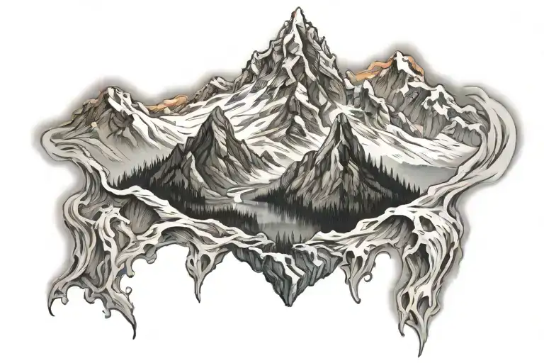 Burning Mountain Peak Surrounded