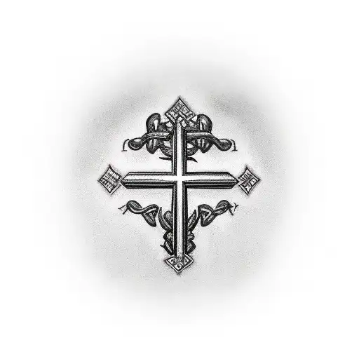 Black Cross With The Lyrics Un Dia A La Vez In The Background