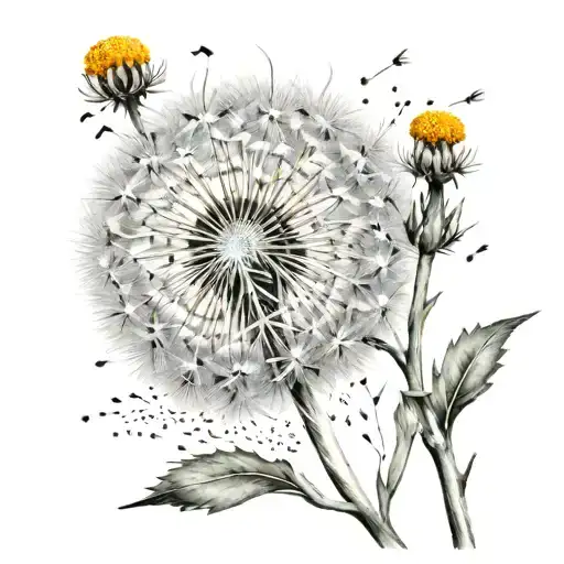 Dandelion White And Yellow