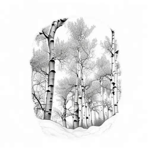 Aspen Trees In Color With Person Running Past