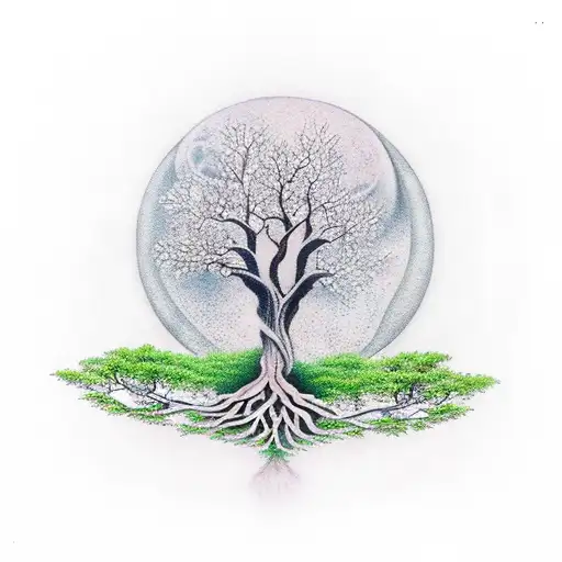 Tree Of Life With Moon