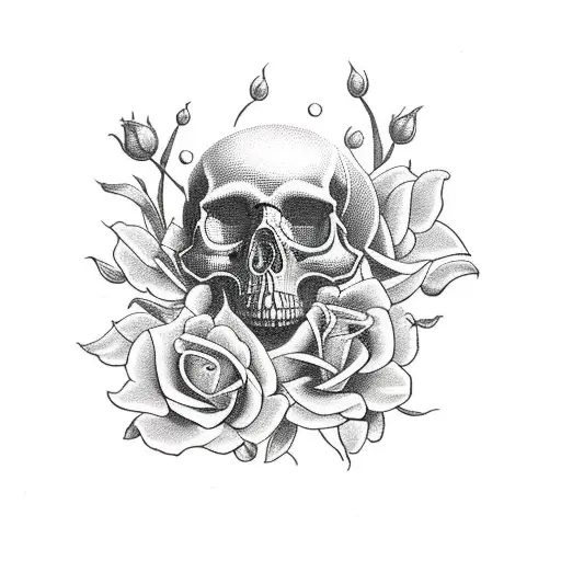 Skull And Roses
