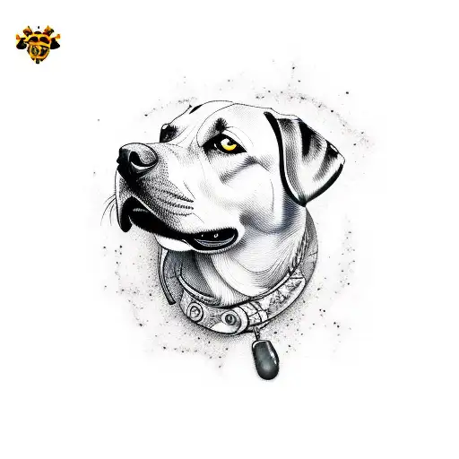 A Minimalist Tattoo Of A Hunting Dog In Action