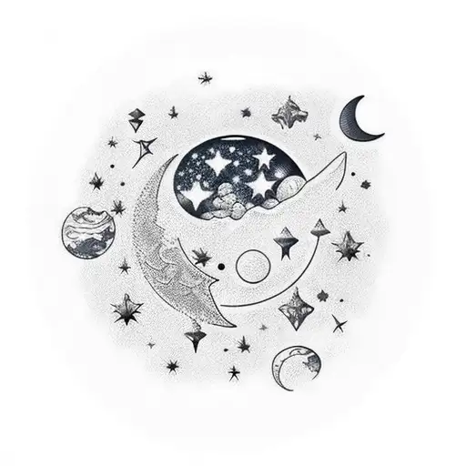 Moon And Stars