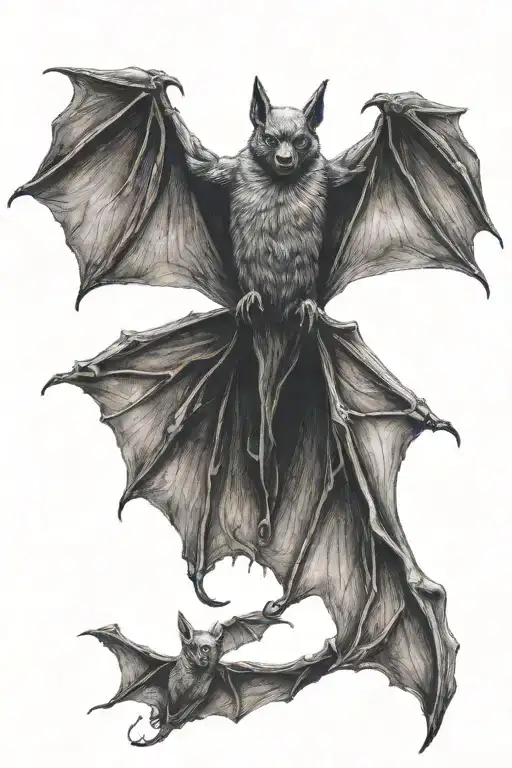 Photorealistic Bat Flying