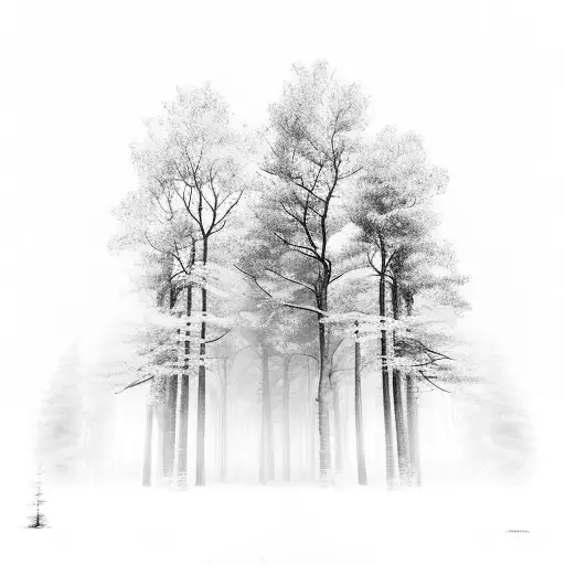 A Serene Moonlit Forest Scene With A Hiking Trail Winding Through The Trees