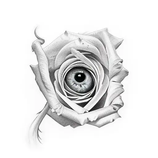 Eye And Skull And Rose Forearm Sleeve