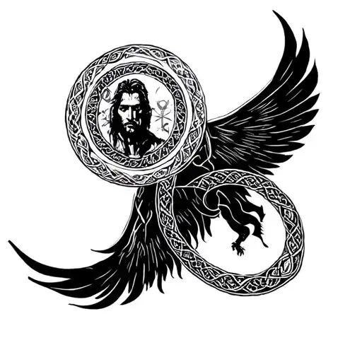 Celtic Circle With Male Symble In The Center