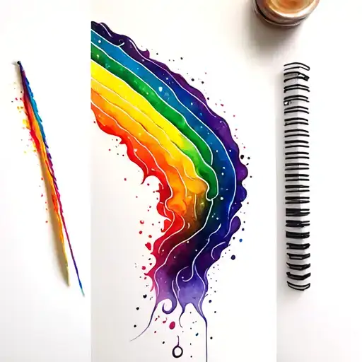 Rainbow Fading From Dark To Colorful