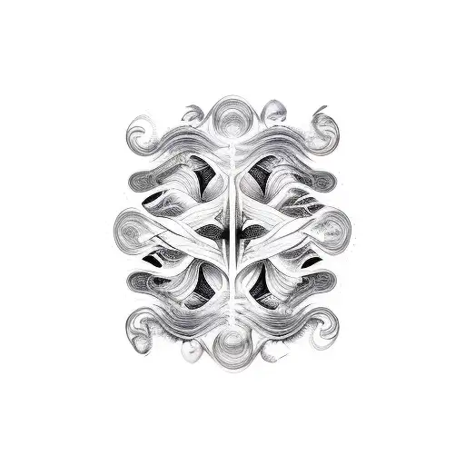 Abstract Wavy Lines Shaded