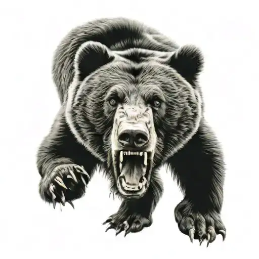 Big Angry Black Bear With Anger In Its Eyes