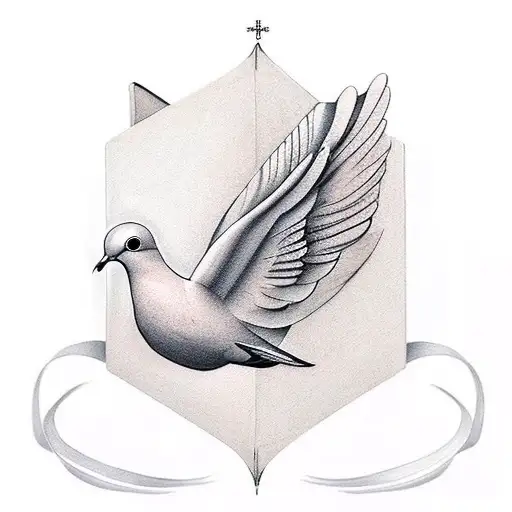 A Serene Dove Carrying An Open Book With Scripture Verses