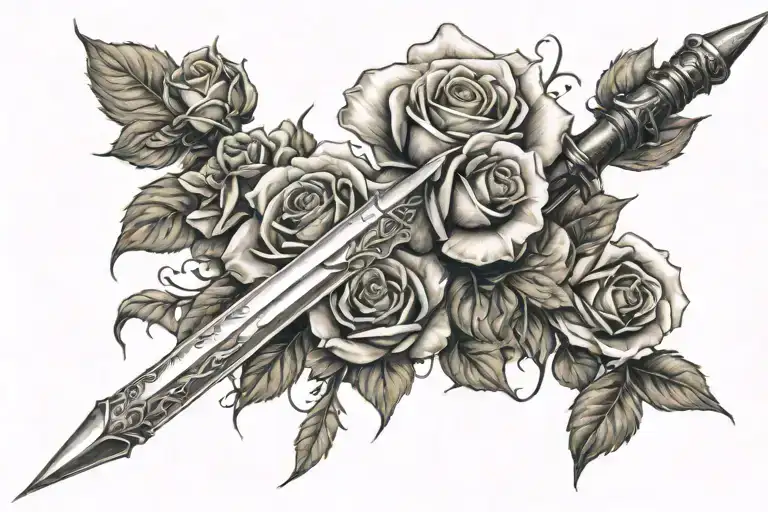 Sword And Rose Surrounded