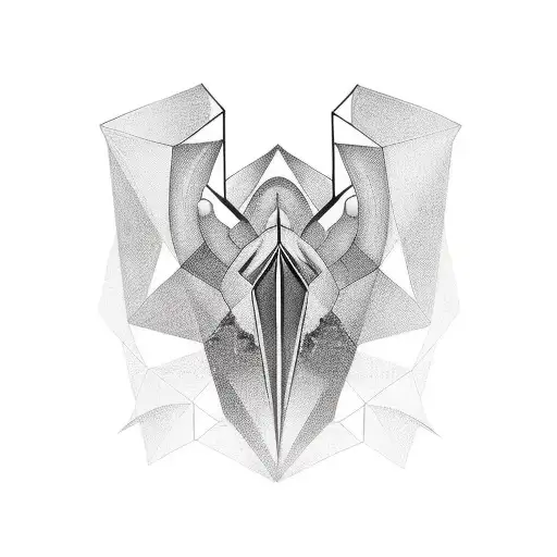 Scarlett Witch Surrounded With Geometric Design For An Arm Sleeve