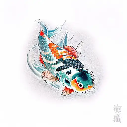 Koi Fish And Lily