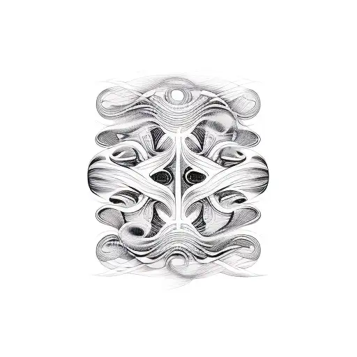 Abstract Wavy Lines Shaded