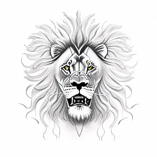 A Lion With A Mane Of Snakes