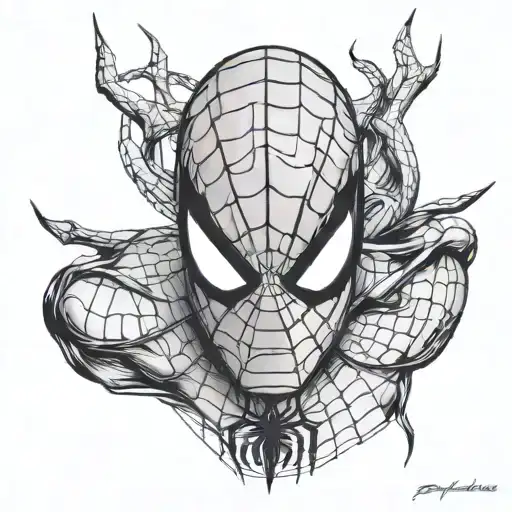 Headshot Of Spider Man Looking Right Side