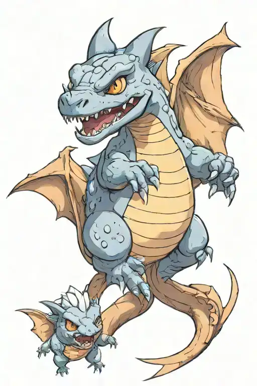 Charizard Fighting Gengar In Color