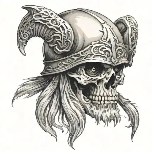 Odin Half Skull Face Inside