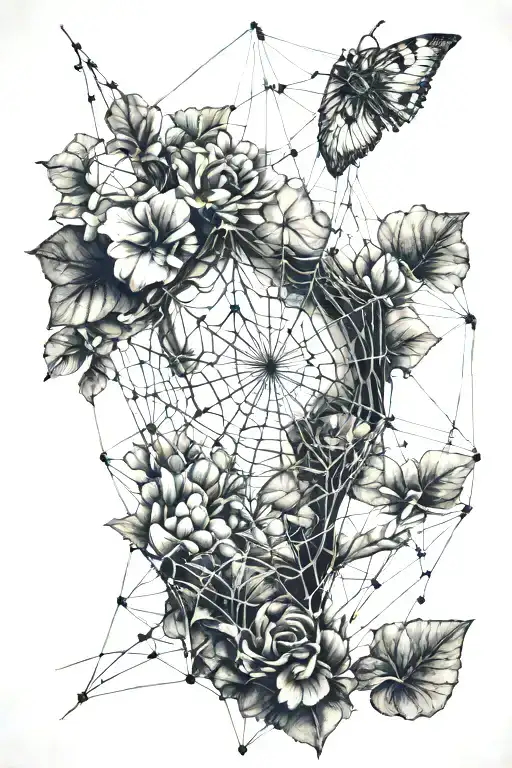 Abctract Thin Line Like A Web