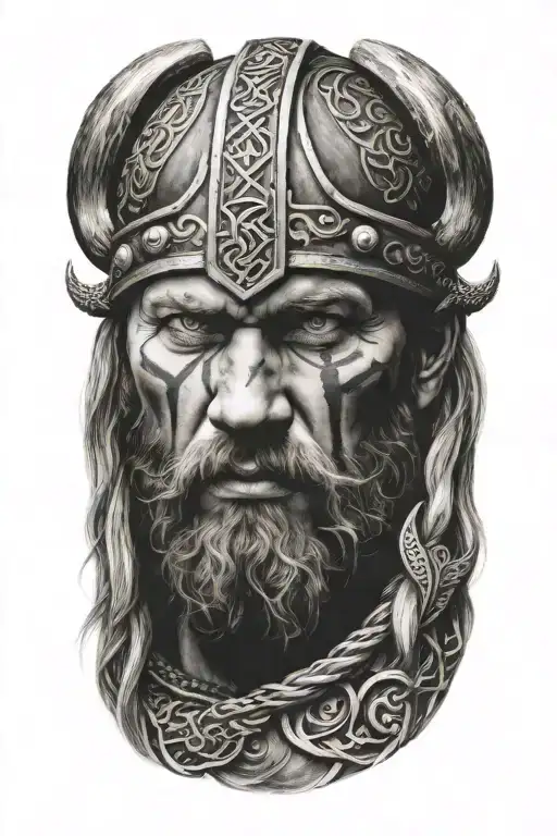 Viking Face Surrounded