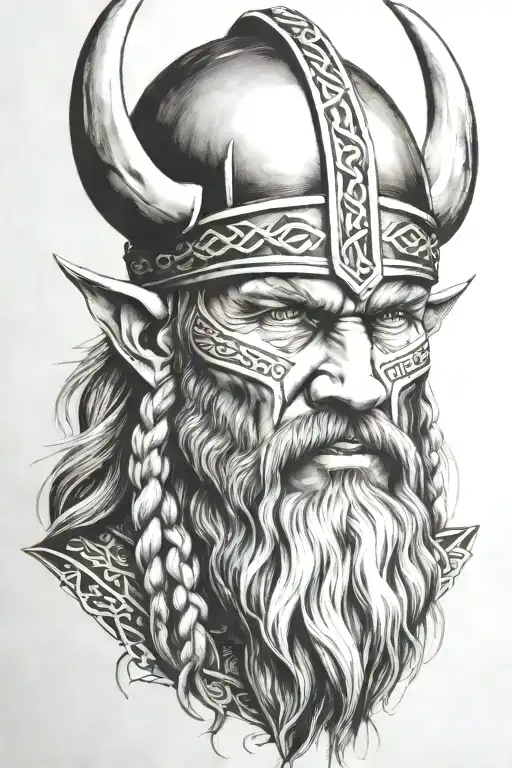 Viking Face Surrounded