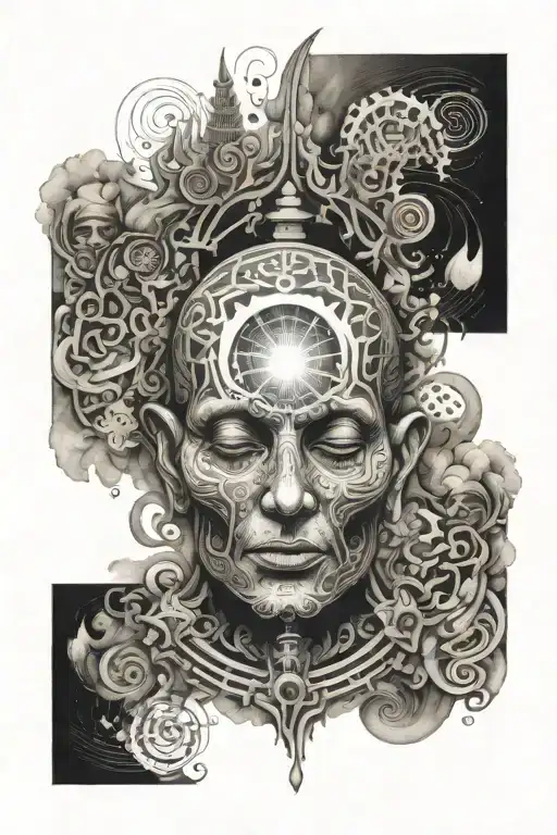 An Abstract Representation Of The Spiritual Enlightenment Experienced During A Trip On Lsd