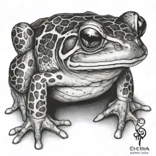 Little Brazilian Frog Perereca Black Grey Design