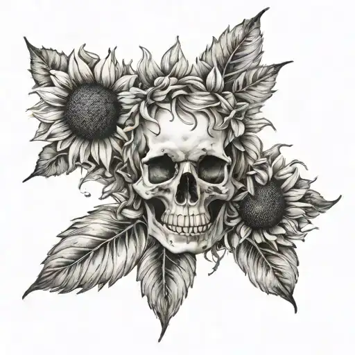 Sunflower Time Location Gemini Skull